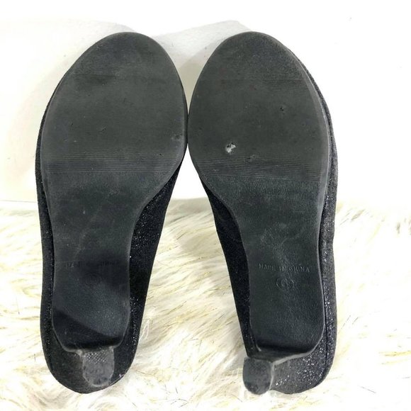 Old Navy Woman's Sz 6 Sparkly black 3.5" heels - Picture 3 of 8